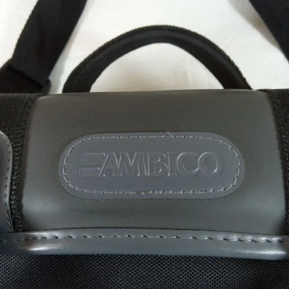 AMBICO Black & Gray Padded Camera Bag Shoulder Strap Carry Handle with Pouch